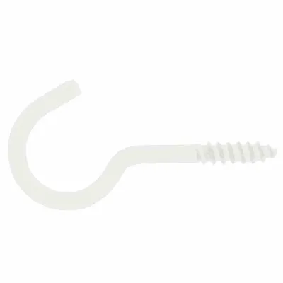 Produktbild von SB Schraubhaken 3,3x50mm gebogen, weiß, Inhalt: 4 Stück