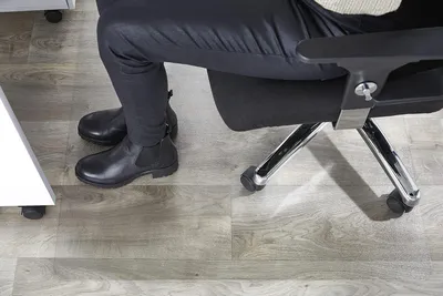 Produktbild von Bodenmatte für Bürostuhl 100% PET 60 x 80 cm - Transparent - Extra Schutz gegen Kratzer Bodenbeschützer