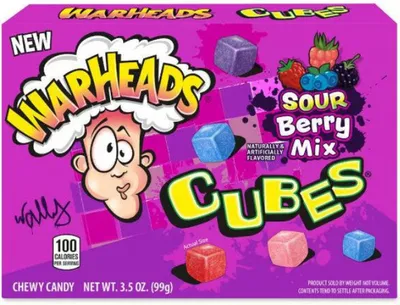 Produktbild von Warheads Sour Berry mix Cubes 99g