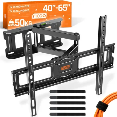 Produktbild von RICOO S5144 TV Wandhalterung Schwenkbar für 40-65 Zoll Wandhalterung Fernseher H