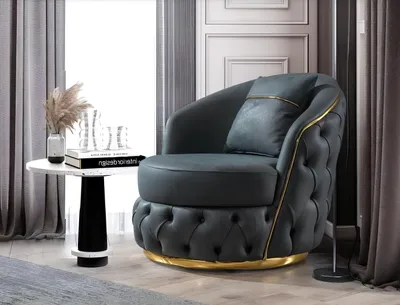Produktbild von Sessel Chesterfield Sitz Barock Rokoko Design Modern Wohnzimmer Polster Thron