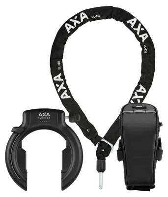 Produktbild von AXA Set Imenso L Retractable + ULC 130 + Transporttasche – Rahmenschloss Set mit Einsteckkette und Tasche – Hohe Sicherheit