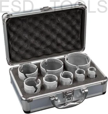 Produktbild von Premium Fliesenbohrkronen Set Vakuum 8-teilig