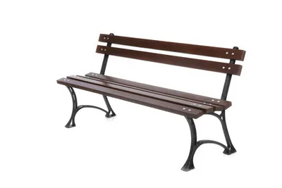 Produktbild von Gartenbank Parkbank Holtz Gusseisen Garten Outdoor Bank 0119 Bank für Terrassen Balkonbank, Holzbank, Gartenmöbel 150x74x38 cm Farbe: Palisander