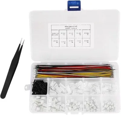 Obrázek produktu pro Sada kabelů s konektory a zástrčkami s roztečí 1,25 mm, délka 15 cm, Pixhak4, 6 cm kabel, 2–10 pólů, předohýbané konektory