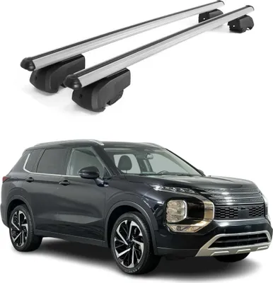 Produktbild von Dachträger Gepäckträger für Mitsubishi Outlander 2020-2021 ABE Alu Grau 2tlg