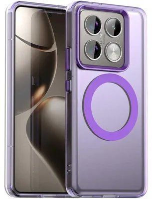 Produktbild von Mobigear Stoßfeste Handyhülle für Xiaomi 14T Pro mit MagSafe-Funktion, Hartschalenhülle, Rückseite - Lila