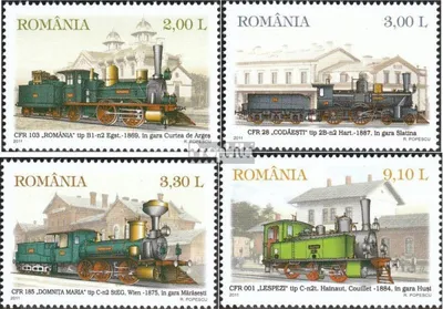 Produktbild von Briefmarken Rumänien 2011 Mi 6551-6554 (kompl.Ausg.) postfrisch Dampflokomotiven