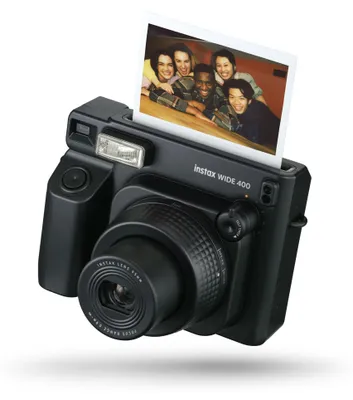 Produktbild von Fujifilm Instax Wide 400, 62 x 99 mm, Schwarz, 90 s, 86 x 108 mm, 2/2, 0.9 - 3 m