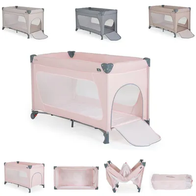 Produktbild von Cangaroo Reiselaufstall One Touch Räder Seiteneingang Matratze klappbar Tasche rosa