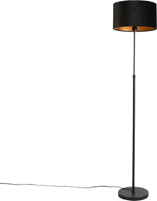 Produktbild von Smarte Stehleuchte Schwarz mit Veloursschirm Schwarz 35 cm inkl WLAN A60 Parte