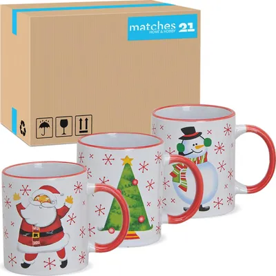 Produktbild von Weihnachtstassen 36er Set Weihnachtsbaum Schneemann Kaffeetassen