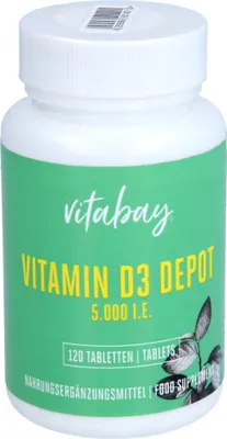Produktbild von Vitamin D3 Depot 5000 IE Cholecalciferol, 120 St TAB