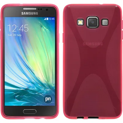 Produktbild von PhoneNatic Case kompatibel mit Samsung Galaxy A3 (A300) - pink Silikon Hülle X-Style + 2 Schutzfolien