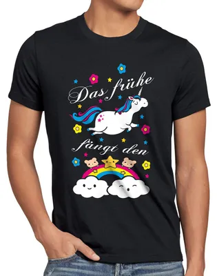 Produktbild von style3 Das frühe Einhorn fängt den Regenbogen Herren T-Shirt