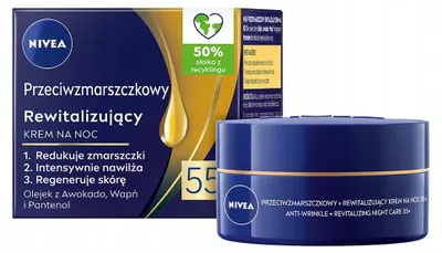Image de Nivea Anti-Wrinkle + Revitalising Night Cream 55+, 50ml