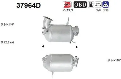Produktbild von AS Katalysator Kat für VW Multivan VI (SGF, SGM, SGN) Euro 6 37964D