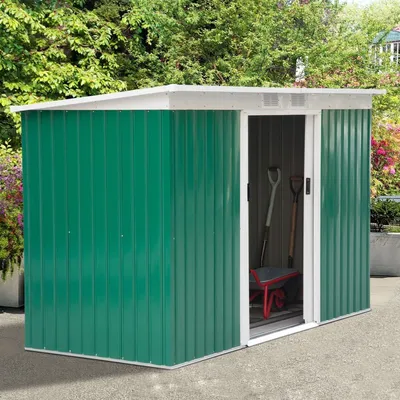 Immagine prodotto di Capanno per attrezzi da giardino - Colore: Verde | Dimensioni: 109,05 x 51,18 x 68,11 cm