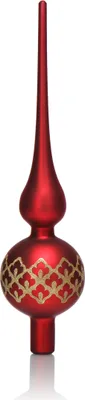 Produktbild von com-four® Weihnachtsbaumspitze matt - Christbaumspitze aus echtem Glas für Weihnachten - Tannenbaumspitze für den Christbaum, 28 cm