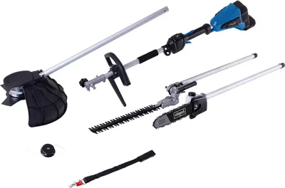 Produktbild von Scheppach Akku-Multifunktionsgerät BC-MFH400-X | 4in1-Funktion | 20V IXES | Brushless Motor | Rasentrimmer | Motorsense | Heckenschere | Hochentaster