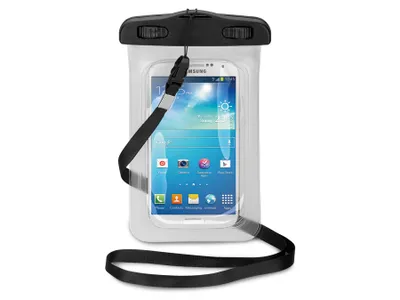 Immagine prodotto di Goobay 64554 Beachbag per smartphone fino a 5'', nero-trasparente - borsa per esterni impermeabile e resistente alla sabbia