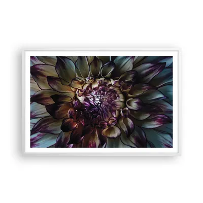 Produktbild von Gerahmtes Poster - Weißer Rahmen - Blätter Agave Blume - 91,5x61 cm - Wand Bild - Wanddeko - Wandbilder - Kunstposter - Wandposter - Bilderrahmen - Bilder - Kunstdruck Wanddekoration - P2WAA91x61-5122