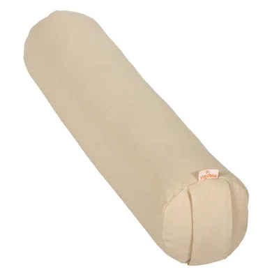 Produktbild von yogabox Yoga und Pilates Bolster / Yogarolle BASIC small - natur 65 x 15 x 15 cm Buchweizenschalen