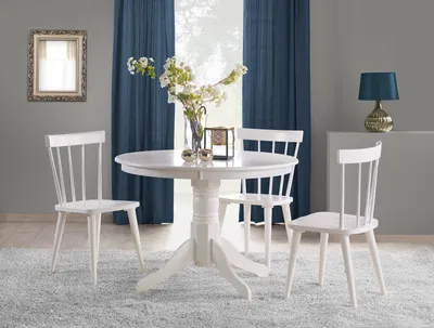 Produktbild von Design Esstisch rund HG-111 Weiß Esszimmer