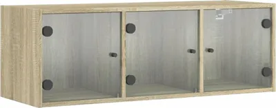 Obrázek produktu pro vidaXL Nástěnná skříňka se skleněnými dvířky Sonoma dub 102x37x35 cm