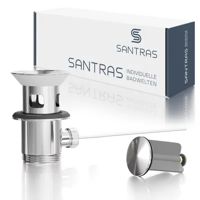 Produktbild von SANTRAS® Exzenter Zugstange-Ablaufgarnitur in Chrom
