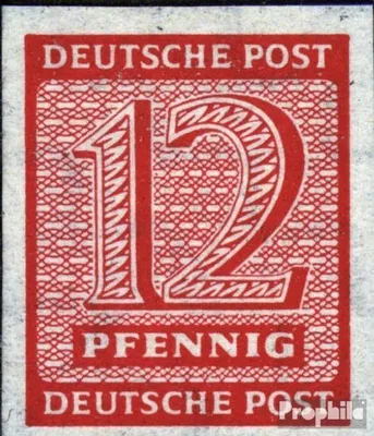 Produktbild von Briefmarken Sowjetische Zone (All.Bes.) 1945 Mi 119Y steigendes Wasserzeichen postfrisch Ziffer