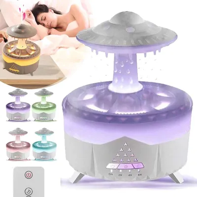 Produktbild von Regenwolken Luftbefeuchter und Diffusor 7 Farbe LED Aromatherapie Diffusor 350ml