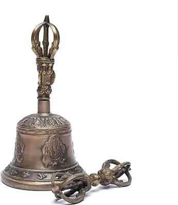 Image de Dorje & Cloche Avec Ganesh Et Ohm L - 11x21cm