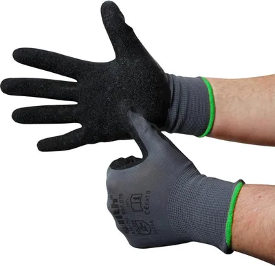 Produktbild von Montage-Feinstrickhandschuhe, Größe 11/XXL, grau, 13G-Trägermaterial, Nitril