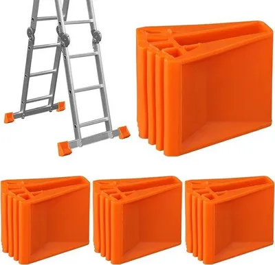 Productafbeelding van Famanu Ladderpoten Antislip - 4 stuks antislip beschermhoezen - duurzame rubberen voetjes