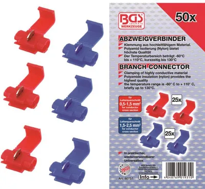 Produktbild von BGS 80757 Abzweigverbinder-Set, 50-tlg.