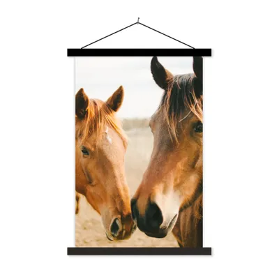 Produktbild von MuchoWow® Textilposter Pferd - Strand - Tiere 120x180 cm mit schwarzem Rahmen - Fotos