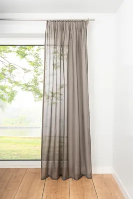 Produktbild von Schlaufenschal Soft Blickdicht Gardinen Vorhänge 1er Set Farbe: Taupe, Größe: 135x300 cm
