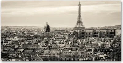 Produktbild von Tulup® Leinwandbild -100x50 cm - Wandkunst - Drucke auf Leinwand - Leinwanddruck  - Sehenswürdigkeiten & Architektur - Schwarzweiß - Eiffelturm Paris
