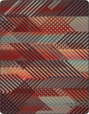 Produktbild von Biederlack Plaid mit Zierstich Vibrance Farbe orange Größe 150 x 200
