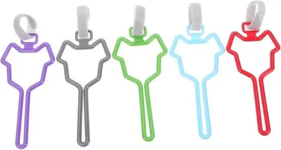 Productafbeelding van Hondenpoepzakhouder met handclip, 12,3 x 6 cm, geschikt voor het bevestigen van hondenpoepzakrollen
