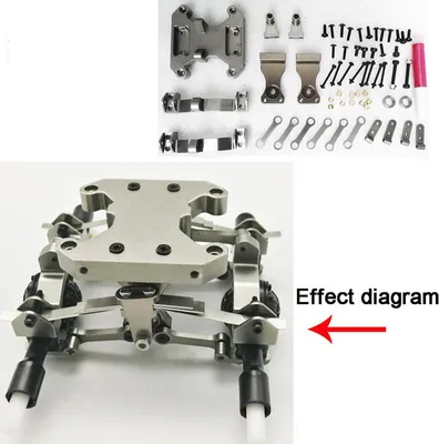 Obrázek produktu pro 1: 16 Kovové podvozky příslušenství DIY Upgrade modifikované části