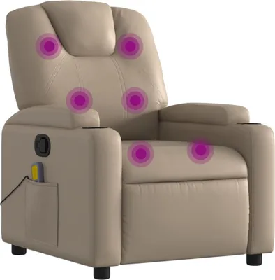 Produktbild von vidaXL Massagesessel Cappuccino-Braun Kunstleder