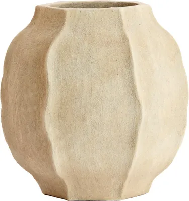 Immagine prodotto di Vaso in pietra SAPHIRA di Light & Living in sabbia opaca - Ø40x40,5 cm