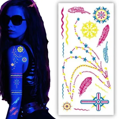 Produktbild von Hopki Cosplay Leuchtende Temporäre Tattoo-Aufkleber Körper