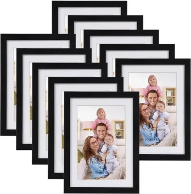 Produktbild von Fotolijstenset aus 10 Stücken, schwarz, 10x15 cm
