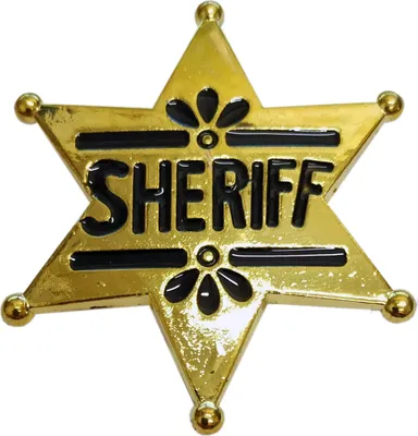 Produktbild von Sheriffstern (6x6cm), Farbe:gold