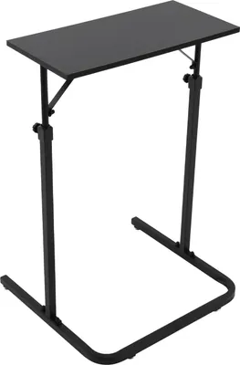 Zdjęcie produktu dla Stół do trenażera rolkowego – biurko stojące z regulacją wysokości – wysokość 88–120 cm – stalowa rama – kształt litery U – nośność 15 kg – wolnostojące – czarne