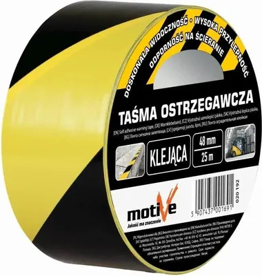 Zdjęcie produktu dla Taśma ostrzegawcza klejąca żółto-czarnaMotive