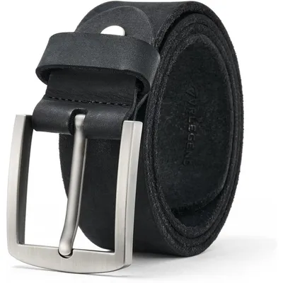 Productafbeelding van Herenriem van echt leer, zwart, maat 40W-43W = lengte 125 cm